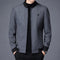 Abrigo de Lana Casual Negro para Hombre - Otoño e Invierno