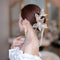 Prendedor de Flores Champagne con Borlas para Novia