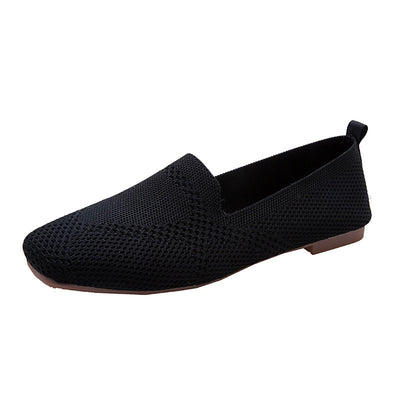 Mocasines Tejidos de Punta Cuadrada con Suela Plana - Image 4