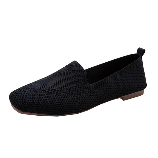 Mocasines Tejidos de Punta Cuadrada con Suela Plana - Image 4