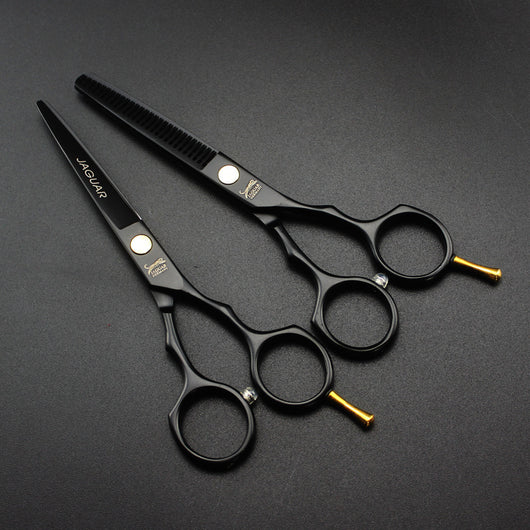 Tijeras Desfiladoras Profesionales Leopardo Plateado para Cortes con Flequillo - Image 5