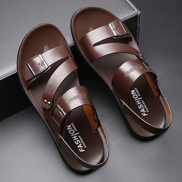 Sandalias y Pantuflas de Piel para Hombre