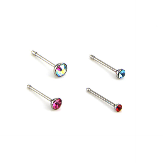 Set de 60 Piercing Nasal de Acero Inoxidable con Diamantes - Image 2