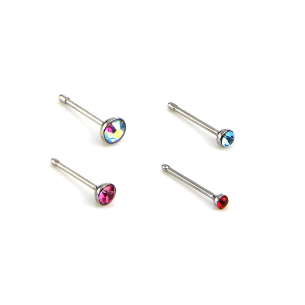 Set de 60 Piercing Nasal de Acero Inoxidable con Diamantes