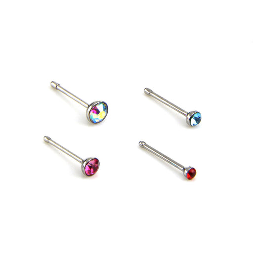 Set de 60 Piercing Nasal de Acero Inoxidable con Diamantes - Image 2