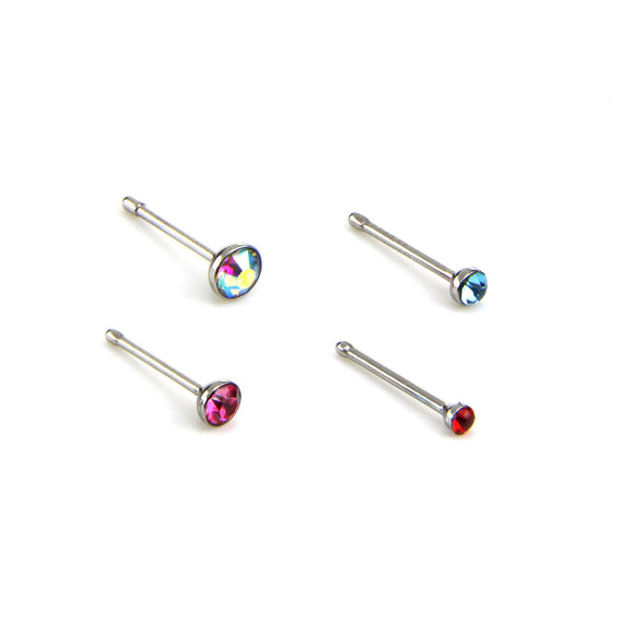 Set de 60 Piercing Nasal de Acero Inoxidable con Diamantes