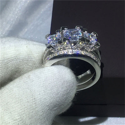 Anillo de Diamante Zirconia Personalizado Estilo Europeo y Americano - Image 2