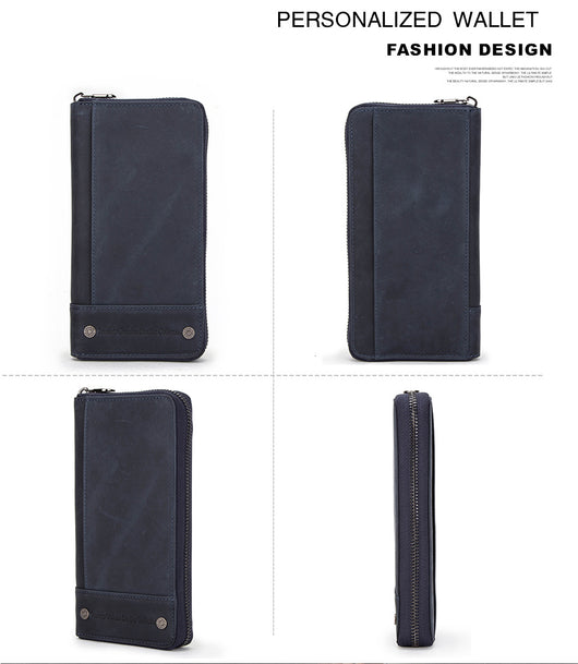 Cartera de Cuero Genuino con Protección Anti-fraude para Hombre - Image 38