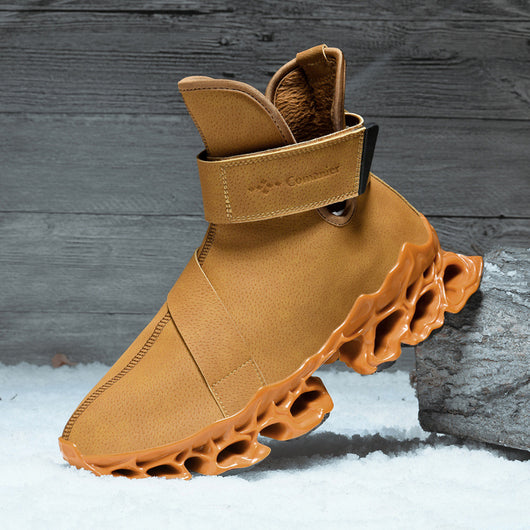 Bota de Trabajo para Hombre en Cuero con Caña Alta y Microfibra Aterciopelada - Image 7