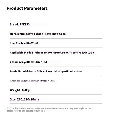 Funda Protectora de Cuero para Surface Pro 789x - Image 33
