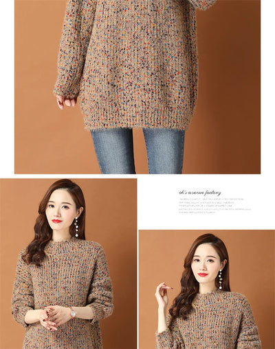 Suéter Grueso de Lana para Mujer Talla Mediana - Prenda Holgada de Abrigo - Image 9