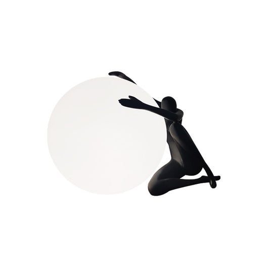 Lámpara de Mesita Escultura Humanoide Diseño Artístico Bola de Red - Image 5