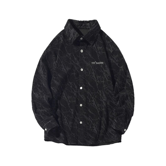 Camisa de Pana Bordada Estilo Retro Americano Premium para Hombre - Image 5