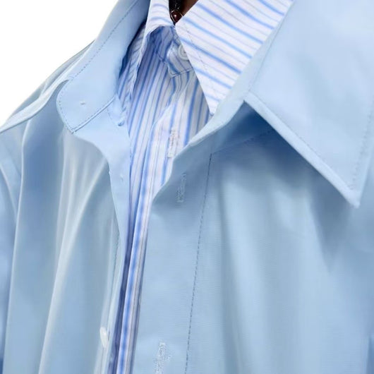 Blusa de Contraste Rayas con Diseño Patchwork Dos Piezas - Image 11