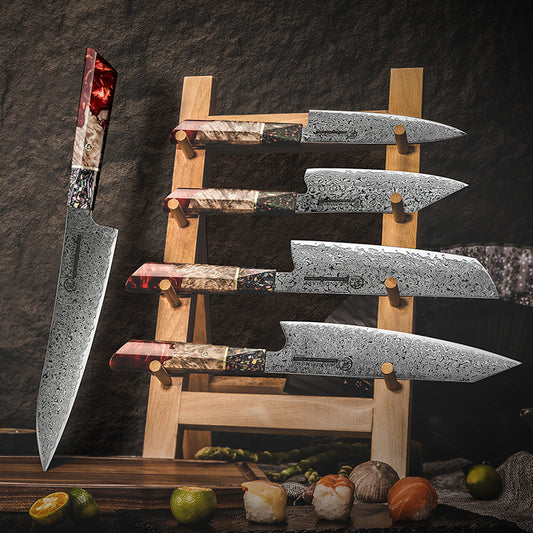 Cuchillo de Chef Damasco Acero Inoxidable Multiusos Profesional