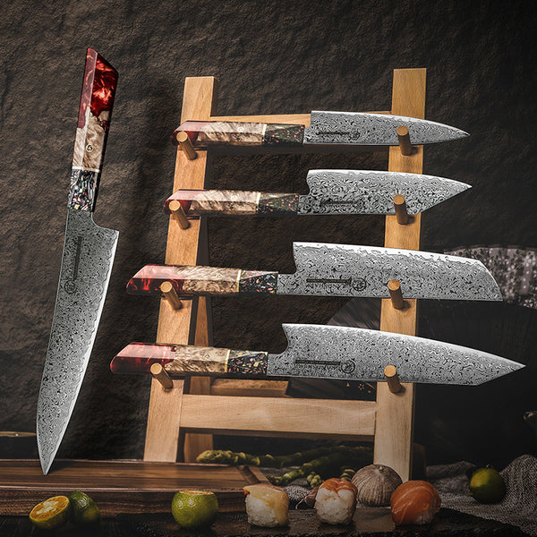 Cuchillo de Chef Damasco Acero Inoxidable Multiusos Profesional