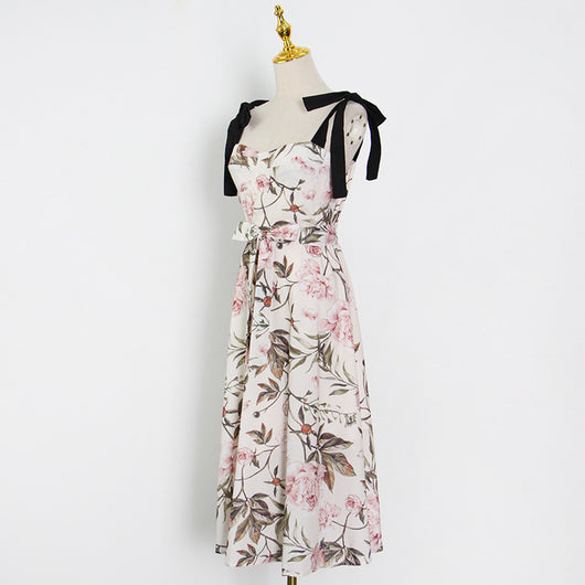 Vestido Cintura Ajustable con Cordones y Estampado Teñido - Image 3