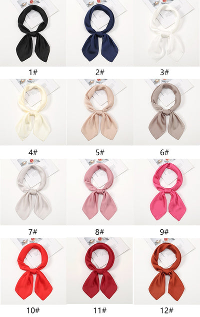 Pañuelo de Satén Liso Versátil y Elegante - Image 31