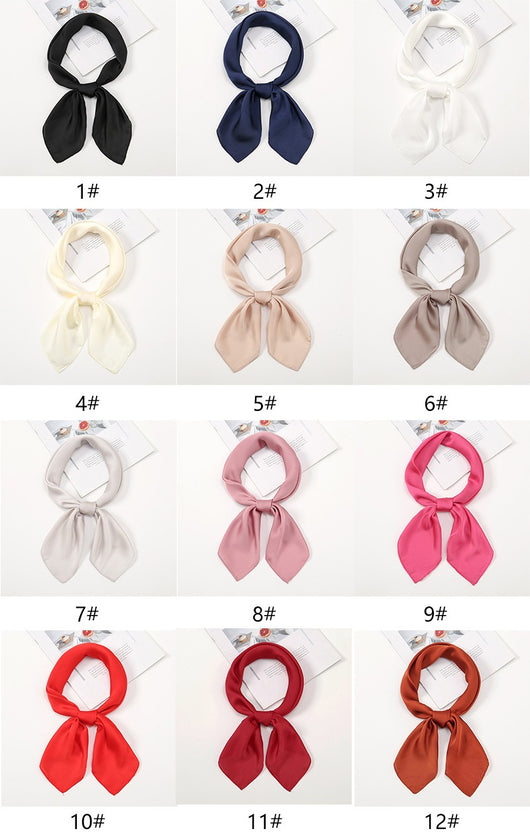 Pañuelo de Satén Liso Versátil y Elegante - Image 31