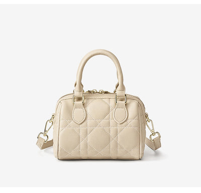 Bolso Mensajero Boston de Cuero Genuino con Diseño Rombo - Image 28