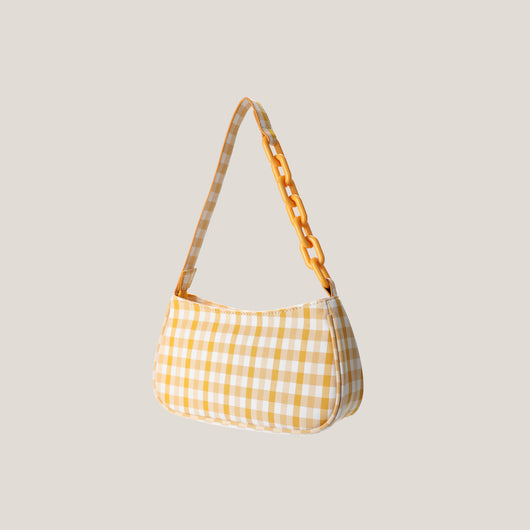 Bolso Baguette de Cuero con Cadena Lattice - Image 11