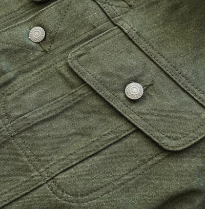 Chaqueta de Trabajo Denim Retro Vulcanizado 100% Algodón Puro para Hombre - Image 11