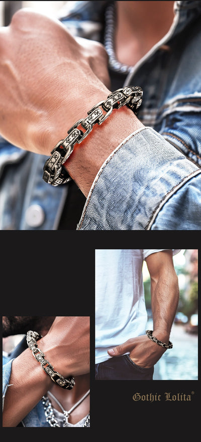 Pulsera Hombre Hip-Hop Vintage Estilo Urbano - Image 8
