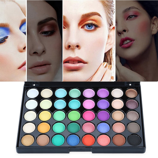 Paleta de Sombras Mate y Brillantes con Brochas - Tonos Tierra - Image 3