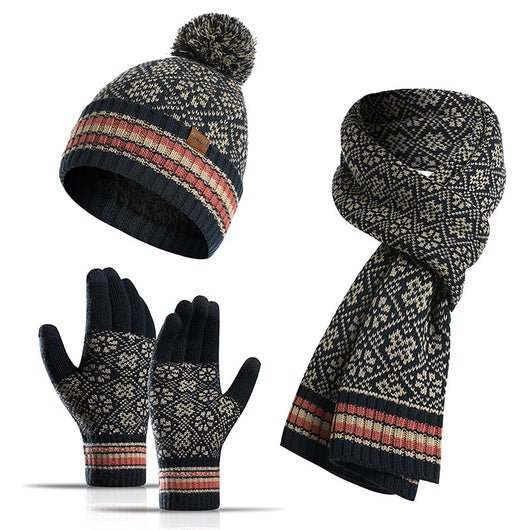 Conjunto de Abrigo Invernal: Gorro, Bufanda y Guantes Tejidos en Lana - Image 5
