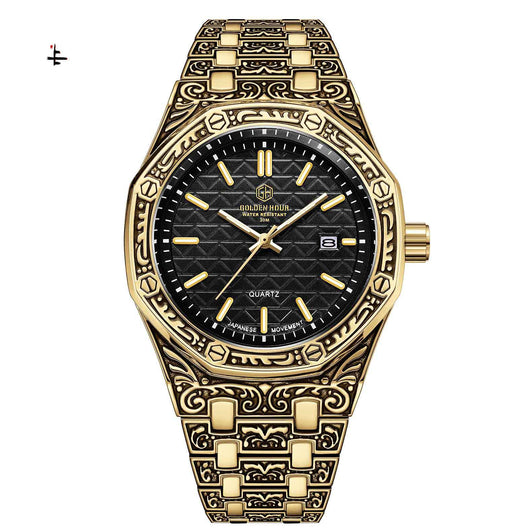 Reloj Mecánico Spiral Crown Negro para Hombre - Casual y Elegante - Image 2