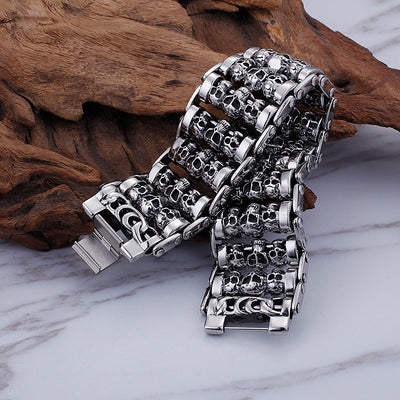 Pulsera de Acero Titanio con Calavera - Image 3