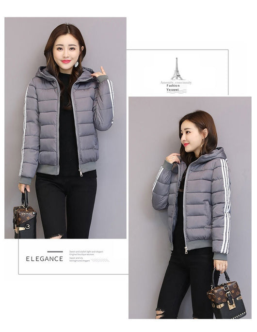 Chaqueta de Algodón Corta con Capucha - Abrigo Slim Fit para Invierno - Image 37