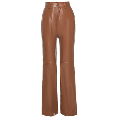 Pantalones Motociclista PU Estilo Urbano con Temperamento - Image 13