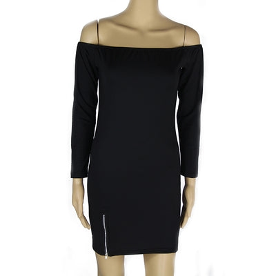 Vestido Básico de Manga Larga Blanco y Negro - Talla de EE. UU. - Image 7