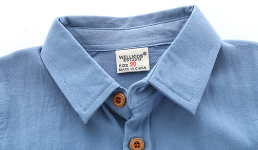 Camisa Infantil Colores Sólidos - Estilo Moderno para Niños - Image 15