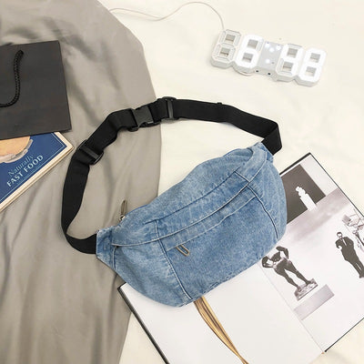 Bolsa de Cintura Denim de Gran Capacidad