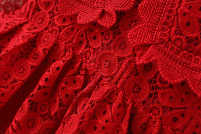 Vestido Infantil Manga Larga con Cuello de Encaje - Image 6