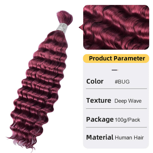 Extensiones de Cabello Ondas Profundas a Granel para Mujeres - Image 4