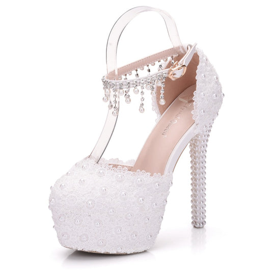 Sandalias Plataforma Talla Grande con Tacón y Detalles de Cuentas - Image 8