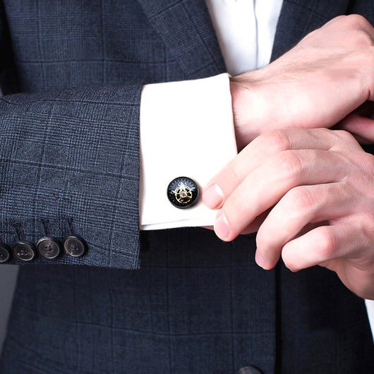 Gemelos Tourbillon Lujo Minimalista Estilo Francés Movimiento Punk - Image 4