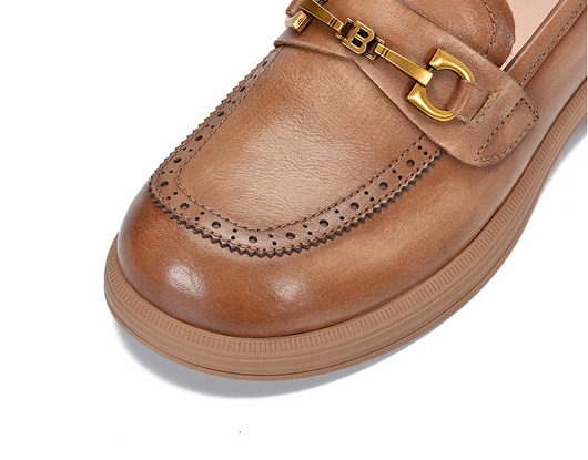 Mocasines de Cuero para Mujer con Hebilla Metálica - Image 8