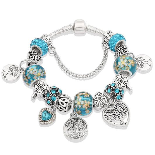Pulsera de flores con hojas pintadas - Image 19