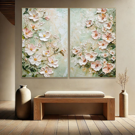 Cuadro Abstracto Flores 3D Texturizado - Arte Moderno Decorativo para Pared - Image 4