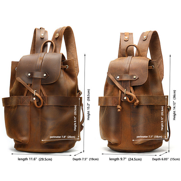 Bolsa de Viaje en Cuero Crazy Horse para Hombre y Mujer