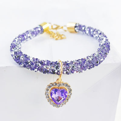 Collar Gato con Dije Corazón de Cristales Brillantes - Accesorio Reflectante para Mascotas - Image 21