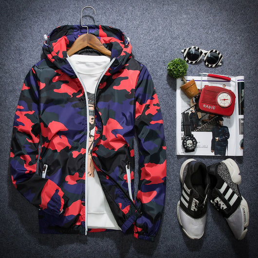 Chaqueta Camuflada Ligera con Capucha - Estilo Coreano Juvenil - Image 6