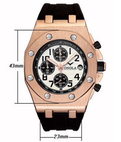 Reloj de Cuarzo Resistente al Agua con Banda de Silicona para Hombre - Image 6