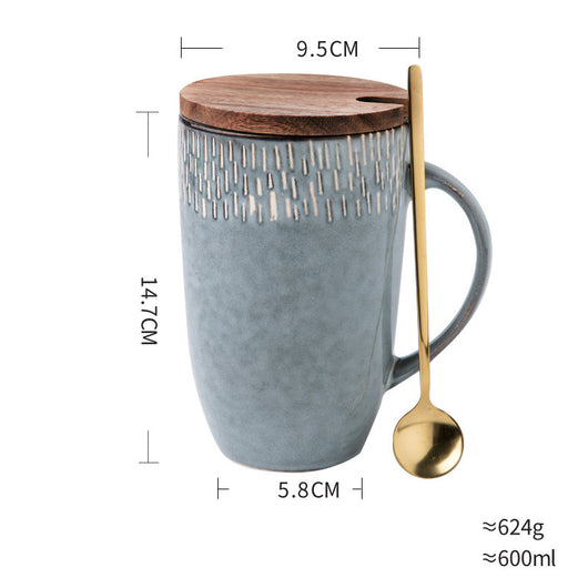 Taza de Cerámica Retro Europea Grande - Tazón para Bebidas Diarias - Image 8