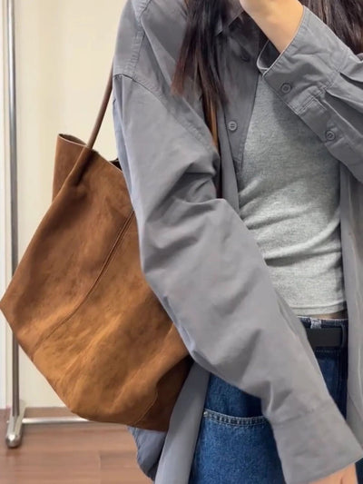 Bolso Tote Retro de Gran Capacidad para Otoño e Invierno - Image 7