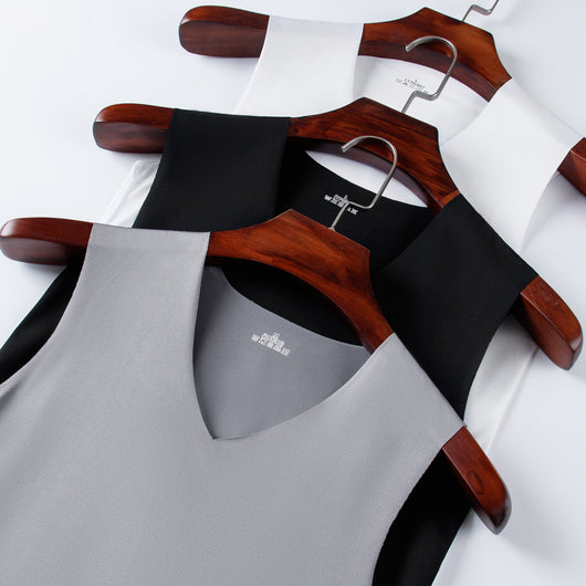 Chaleco Deportivo Ice Silk sin Costuras para Hombre - Camiseta sin Mangas Cuello V - Image 16